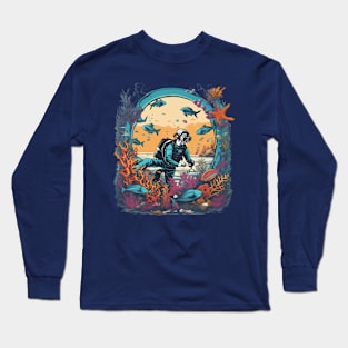 Hawaiian Ocean Dive Summer Colors Long Sleeve T-Shirt